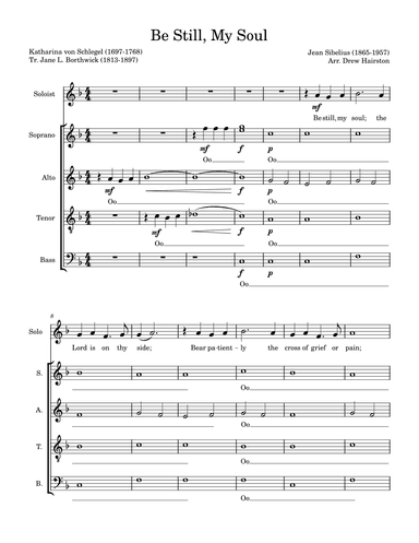 Be Still, My Soul (SATB a cappella) (arr. Drew Hairston)