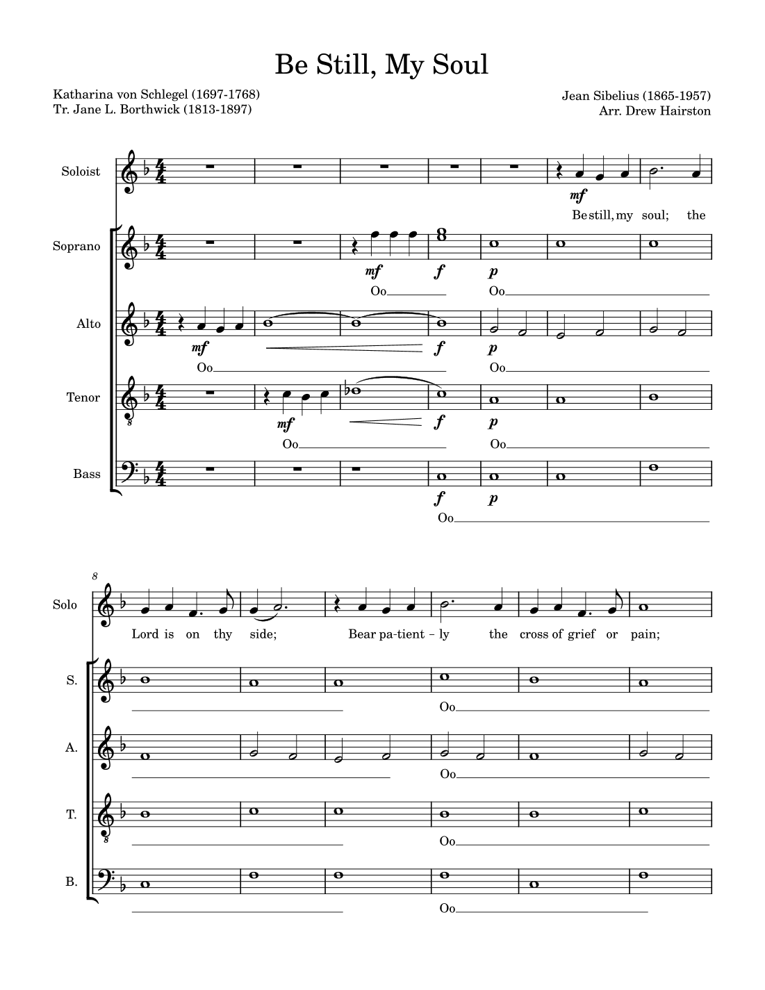 Be Still, My Soul (SATB a cappella) (arr. Drew Hairston)