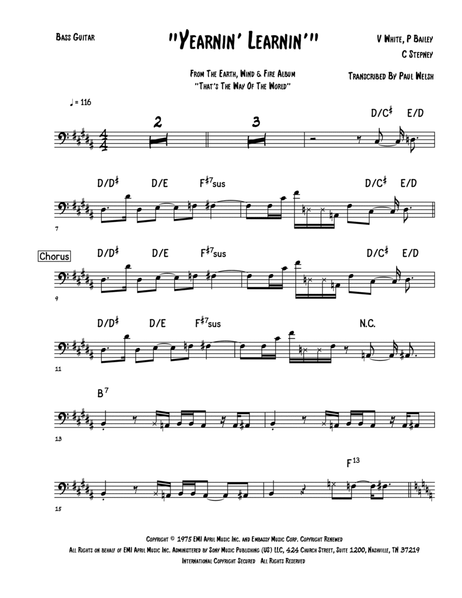 Yearnin' Learnin' (arr. Accubass)
