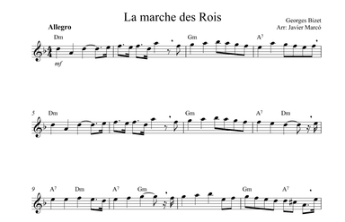 Christmas Carols for Alto Recorder: La marche des Rois (arr. Javier Marcó)