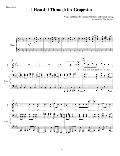 I Heard It Through The Grapevine (arr. Tim Sarsany)