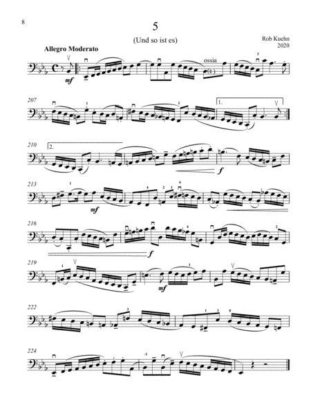 Suite for Solo Cello 5. und so ist es
