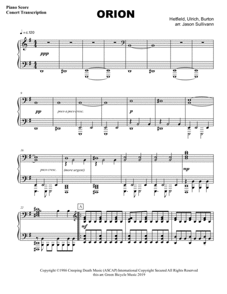 Orion (arr. Jason Sullivann)