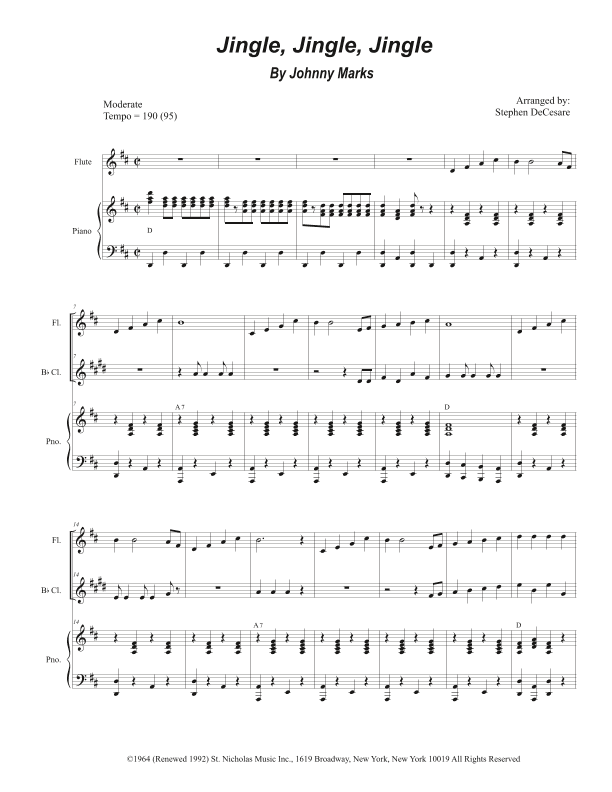 Jingle, Jingle, Jingle (arr. Stephen DeCesare)