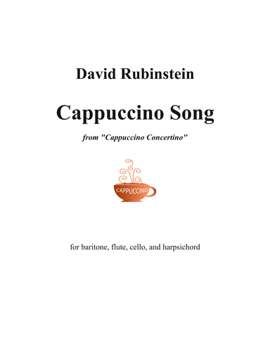 Cappuccino Song - Score Only