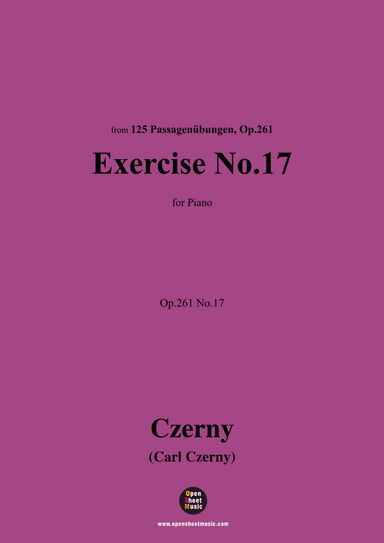 C. Czerny-Exercise No.17,Op.261 No.17 (arr. OSM Press)
