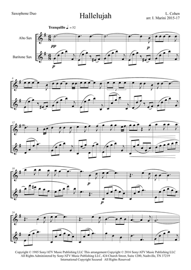 Hallelujah (arr. Ivan Marini)