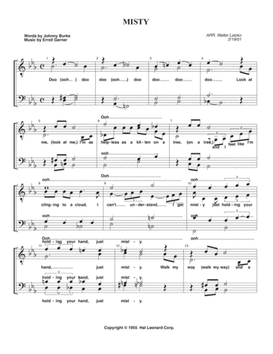 Misty (arr. Walter Latzko)