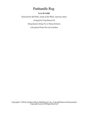 Panhandle Rag (arr. Carig Duncan)