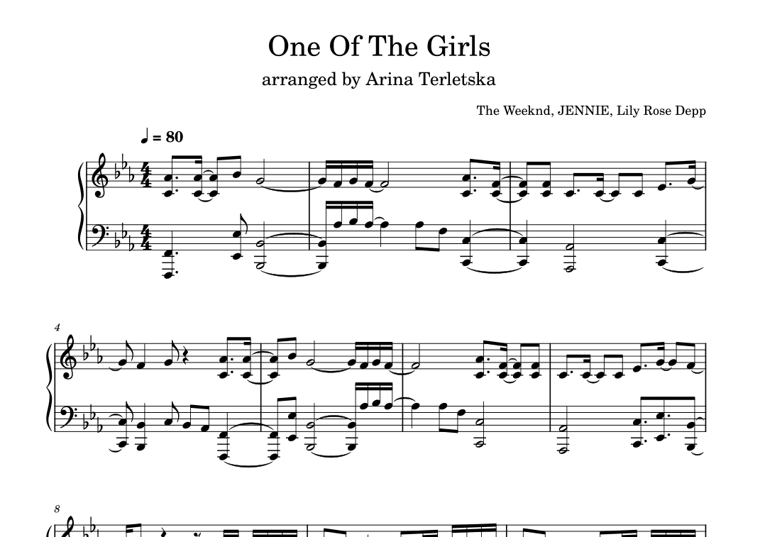 One Of The Girls (arr. Arina Terletska)