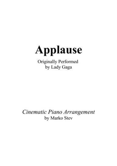 Applause (arr. Marko Stev)