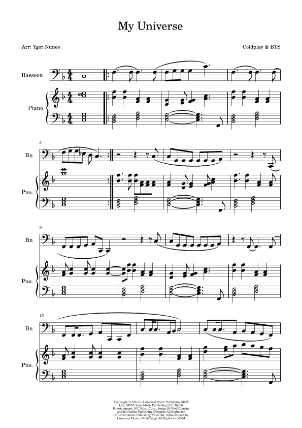 My Universe (arr. Ygor Nunes)