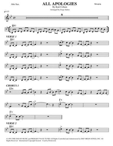All Apologies (arr. Jorge Juárez)