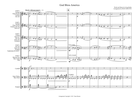 God Bless America (arr. Dean Mounts)