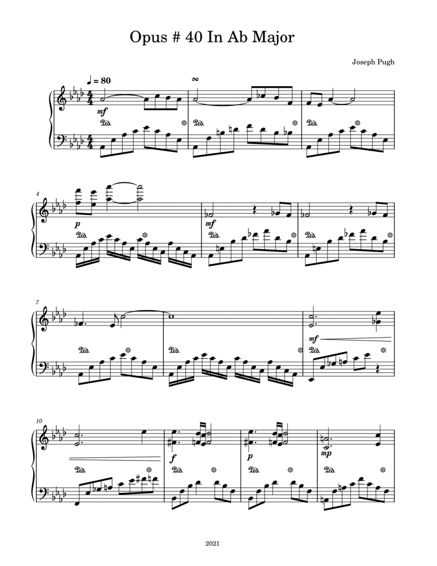Opus #40 (Piano Solo)