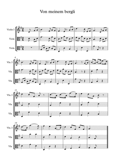 Von meinem Bergli (From these dear mountains) - Swiss folksong (arr. Laslo Babinski)