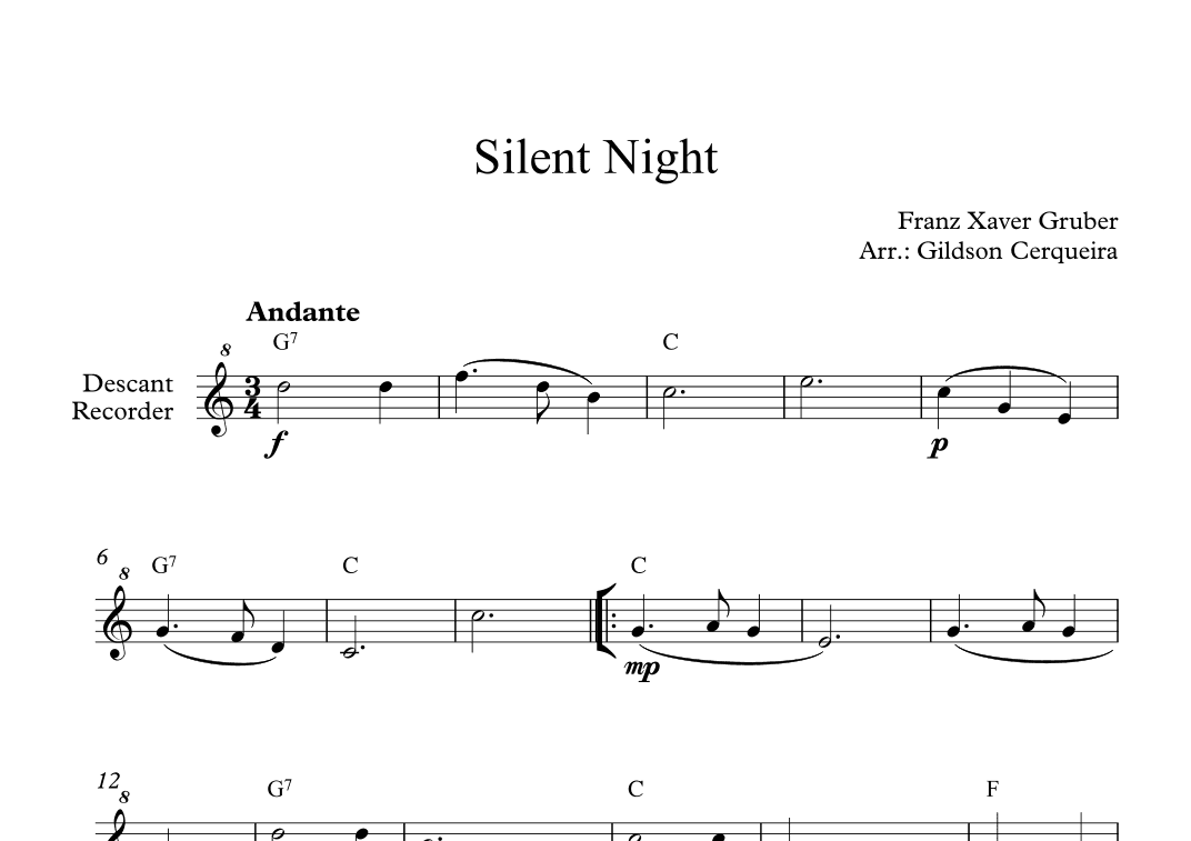 Silent Night (arr. Gildson Cerqueira)