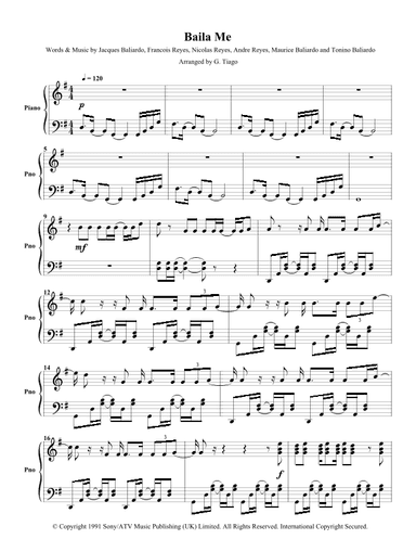 Baila Me (arr. G. Tiago)