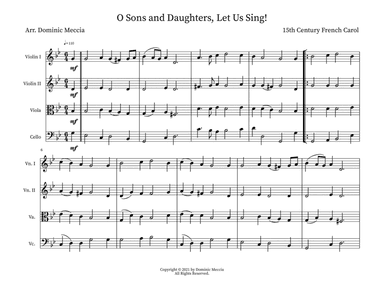 O Sons and Daughters, Let Us Sing! (arr. Dominic Meccia)