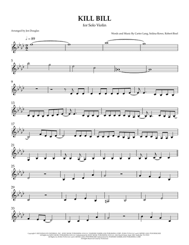 Kill Bill (arr. Jen Douglas)