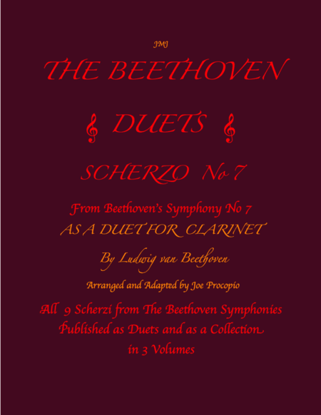 The Beethoven Duets For Clarinet Scherzo No. 7 (arr. Joe Procopio)