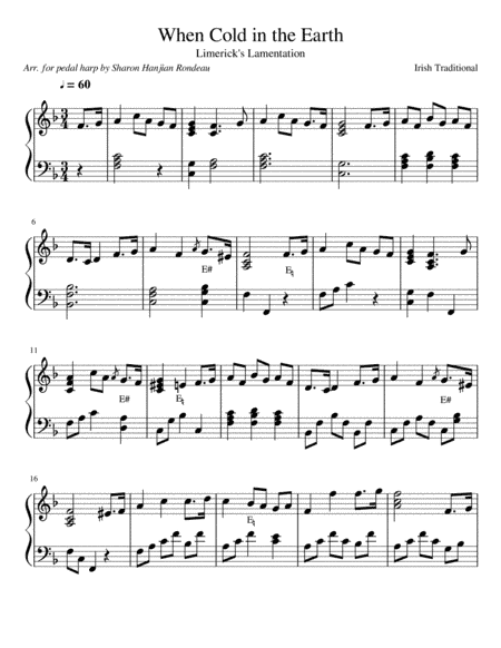 When Cold in the Earth (arr. Sharon Hanjian Rondeau)