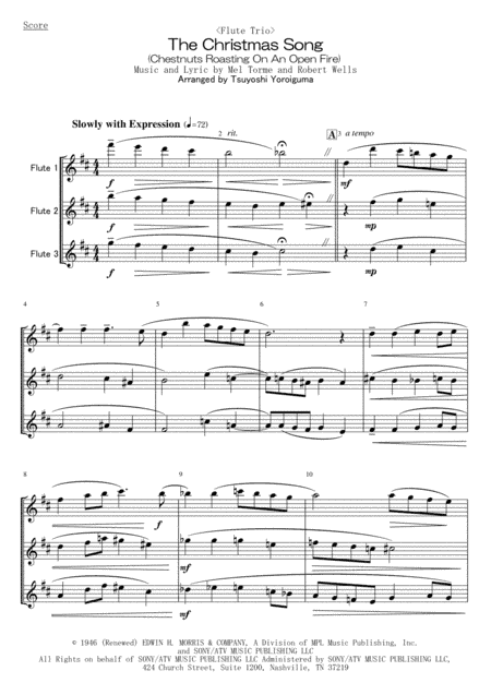 The Christmas Song (Chestnuts Roasting On An Open Fire) (arr. Tsuyoshi Yoroiguma)