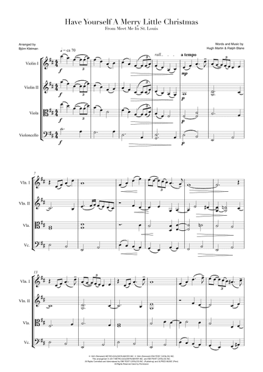 Have Yourself A Merry Little Christmas (arr. Björn Kleiman)