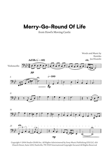 Merry-go-round Of Life (arr. Cadenza Editions)