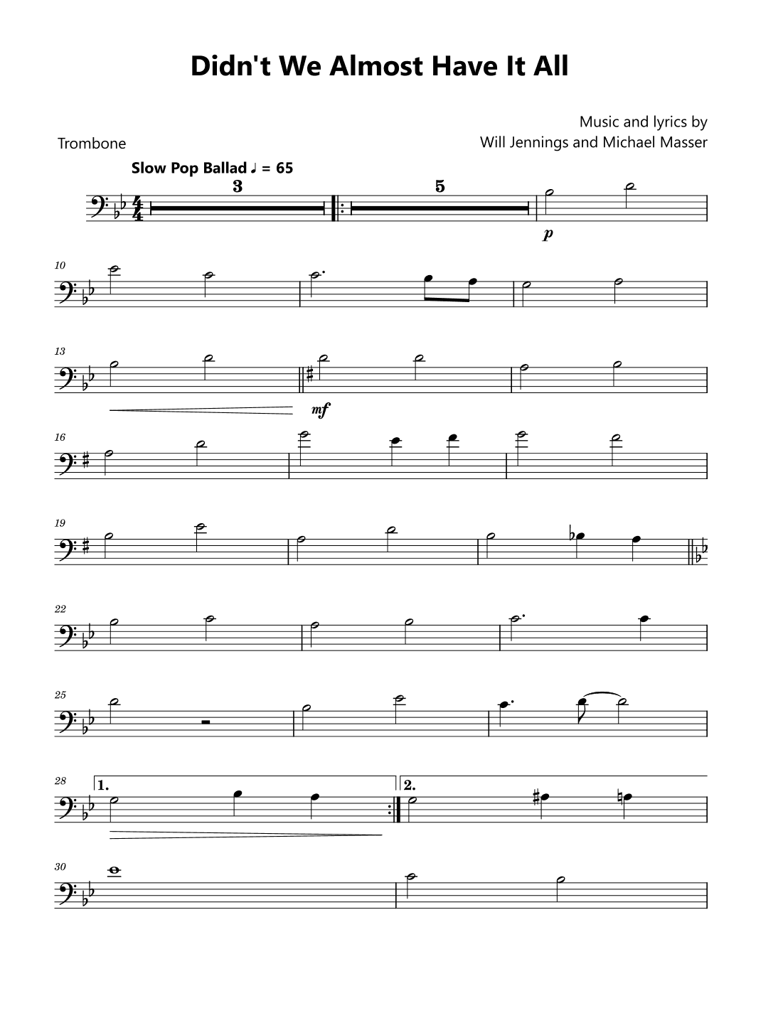Didn't We Almost Have It All (arr. David Lartey)