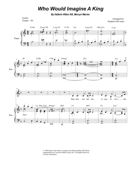 Who Would Imagine A King (arr. Stephen DeCesare)