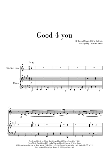 Good 4 U (arr. Lucas Rezende)
