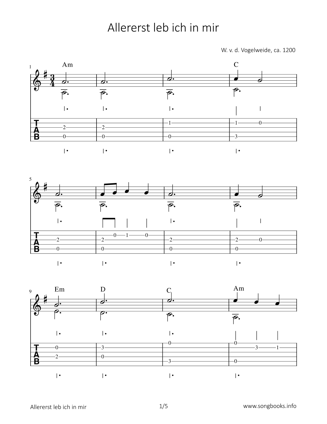 Allererst leb ich in mir (arr. Bettina Schipp)