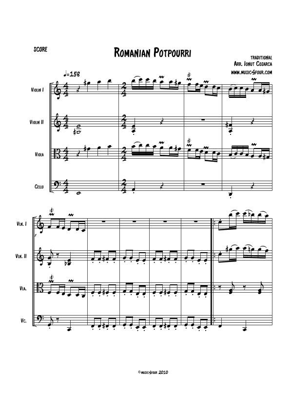Romanian Potpourri (arr. Ionut Cosarca)