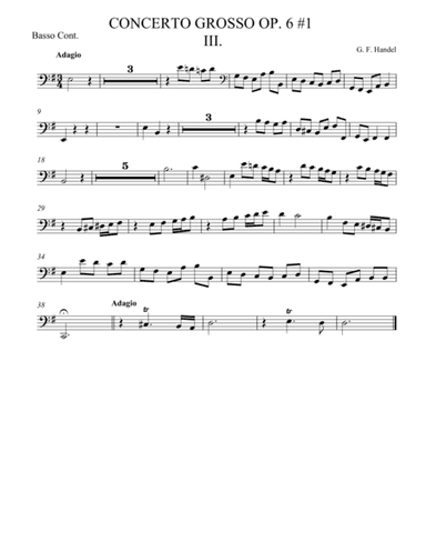 Concerto Grosso Op. 6 #1 Movement III (arr. theupperstaff.com)