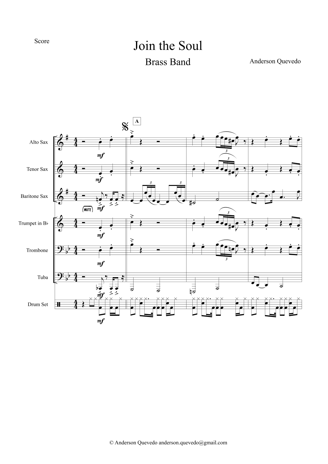 Join The Soul for Brass Band - Original Composition and Arrangement by Anderson Quevedo
