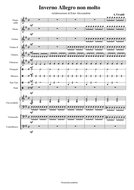 The four seasons: Winter (ALLEGRO) (arr. Ester Alessandrini)