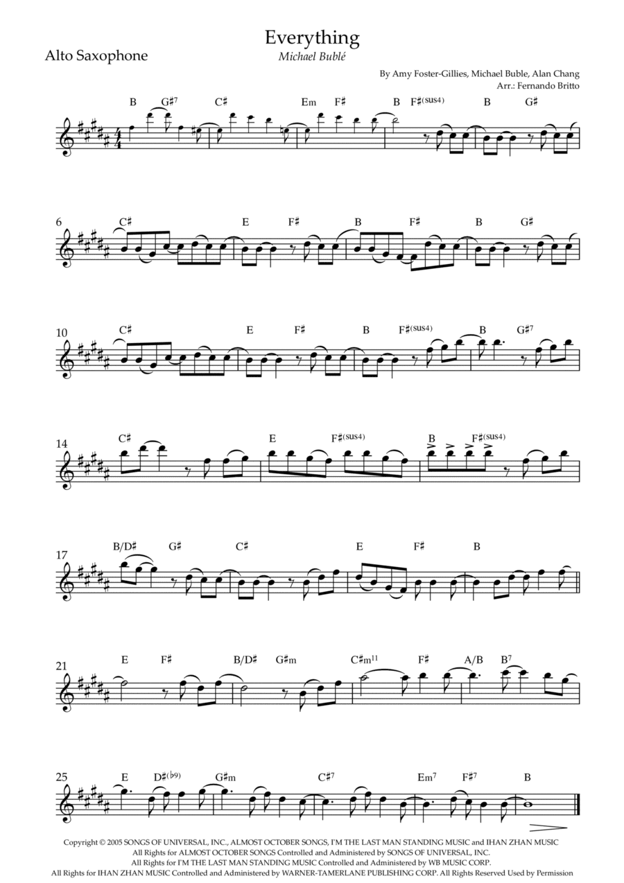 Everything (arr. Fernando Britto)