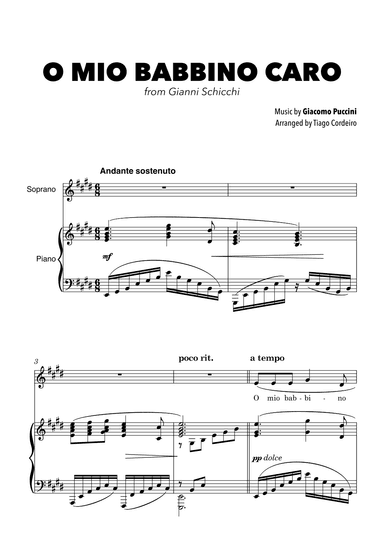 O Mio Babbino Caro (arr. Tiago Cordeiro)