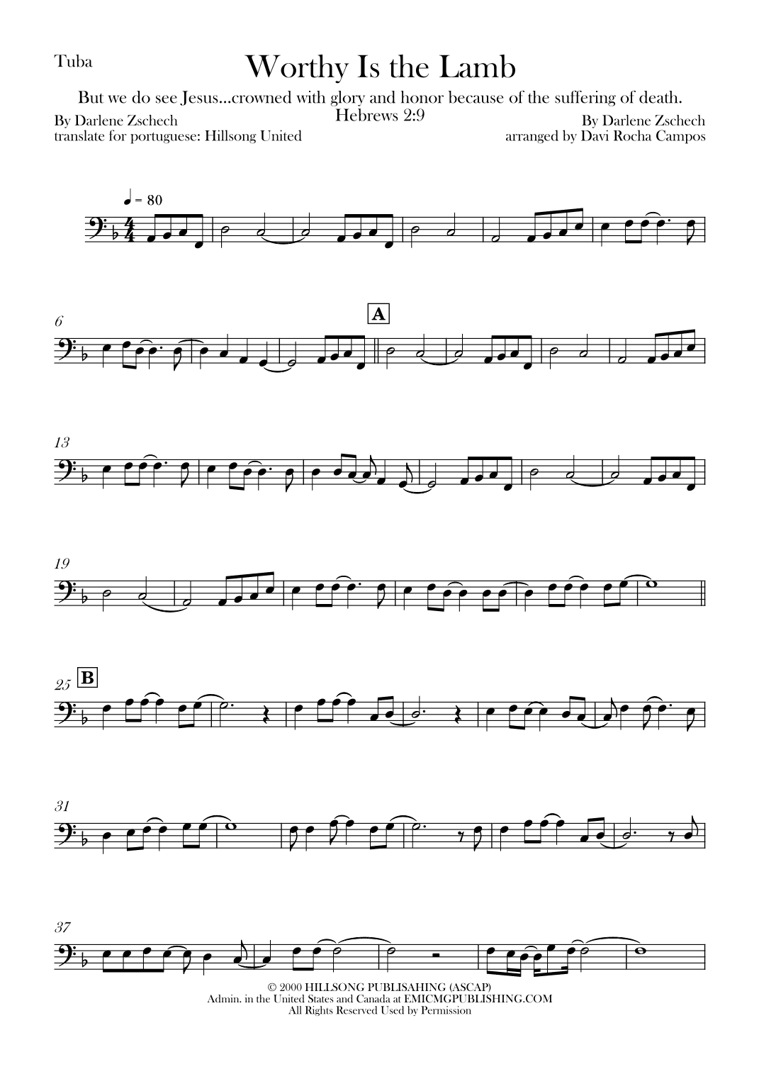 Worthy Is The Lamb (arr. Davi Rocha Campos)