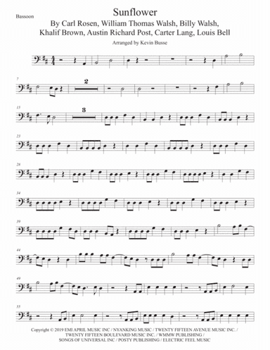 Sunflower (arr. Kevin Busse)