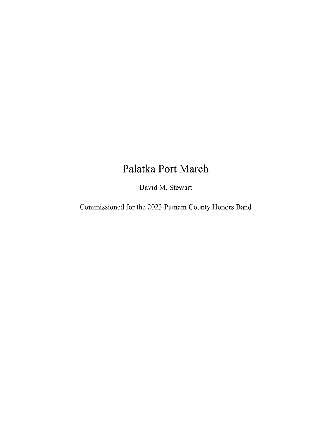 The Palatka Port March