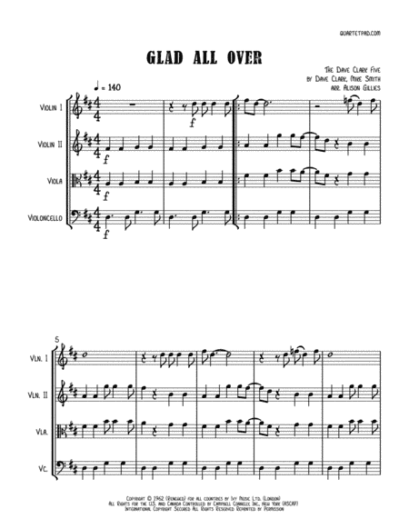 Glad All Over (arr. Alison Gillies)