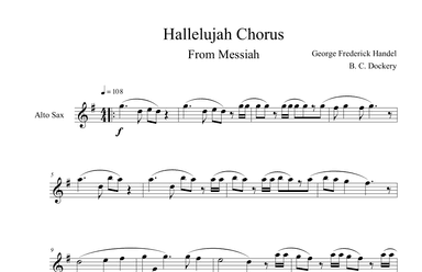 Hallelujah Chorus from Messiah (Alto Sax Solo) (arr. B. C. Dockery)