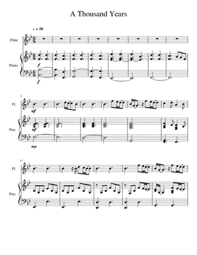A Thousand Years (arr. Leonardo J. Rosa)