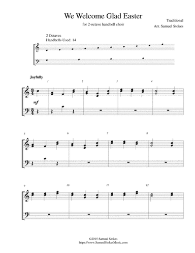 We Welcome Glad Easter - for 2-octave handbell choir (arr. Samuel Stokes)