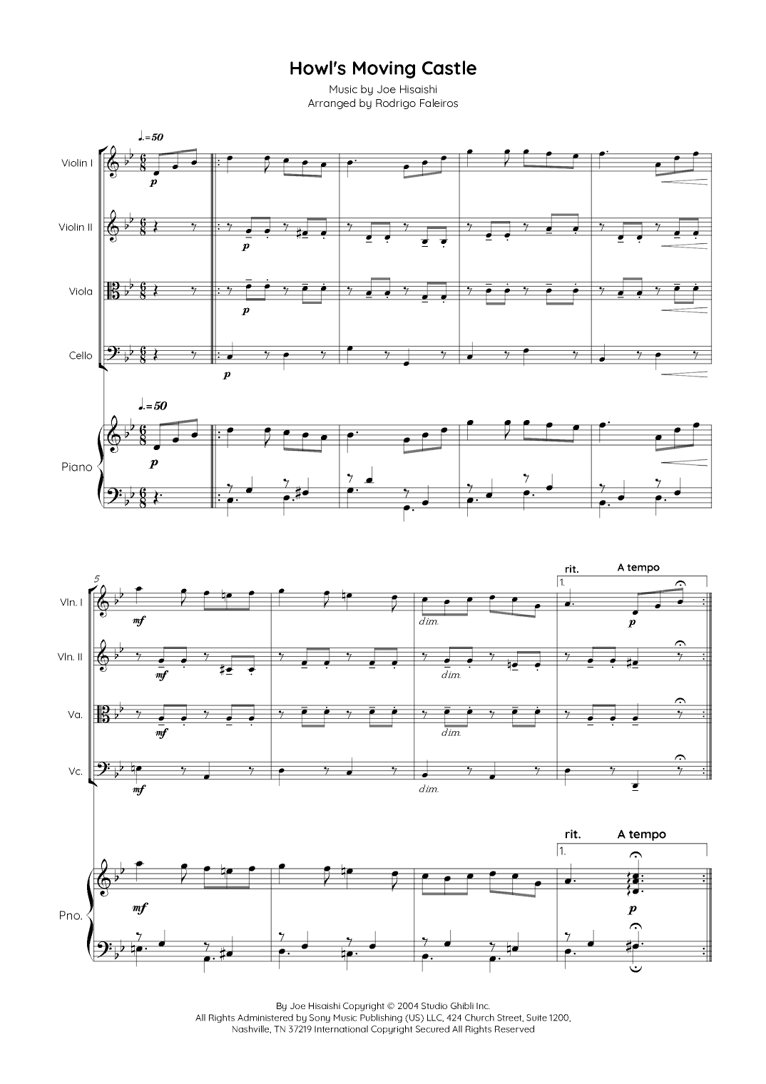 Howl's Moving Castle (arr. Rodrigo Faleiros)