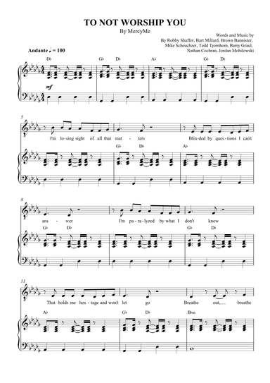To Not Worship You (arr. SCMusic)