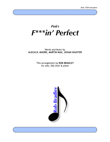 F***in' Perfect (arr. Rob Bradley)