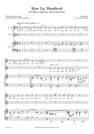 Rise Up, Shepherd (arr. Jasper Swank)